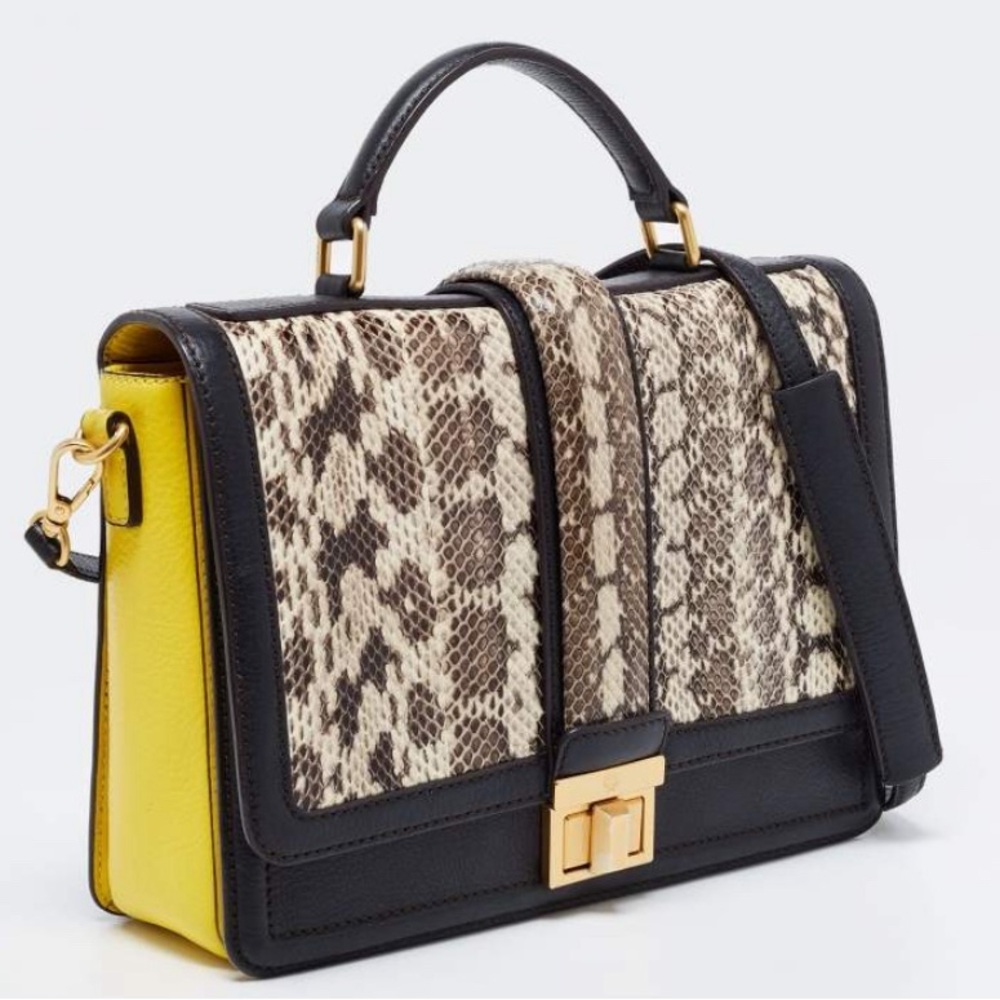MCM Limited Edition Multicolor Snakeskin Leather Little Veronica Top Handle Bag